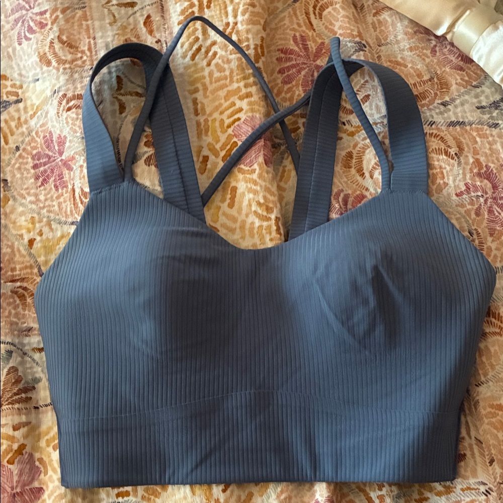 lululemon athletica Ribbed Sports Bralette in Slate Blue